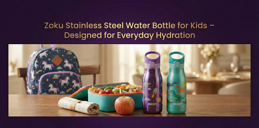 Zoku Stainless Steel Water Bottle for Kids – Designed for Everyday Hydration