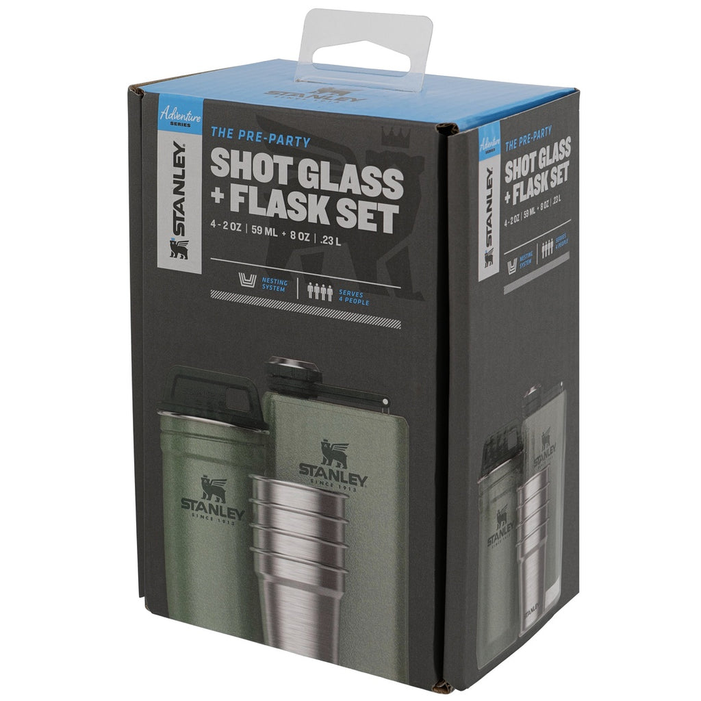 Pre-Party Shot Glass + Flask Set