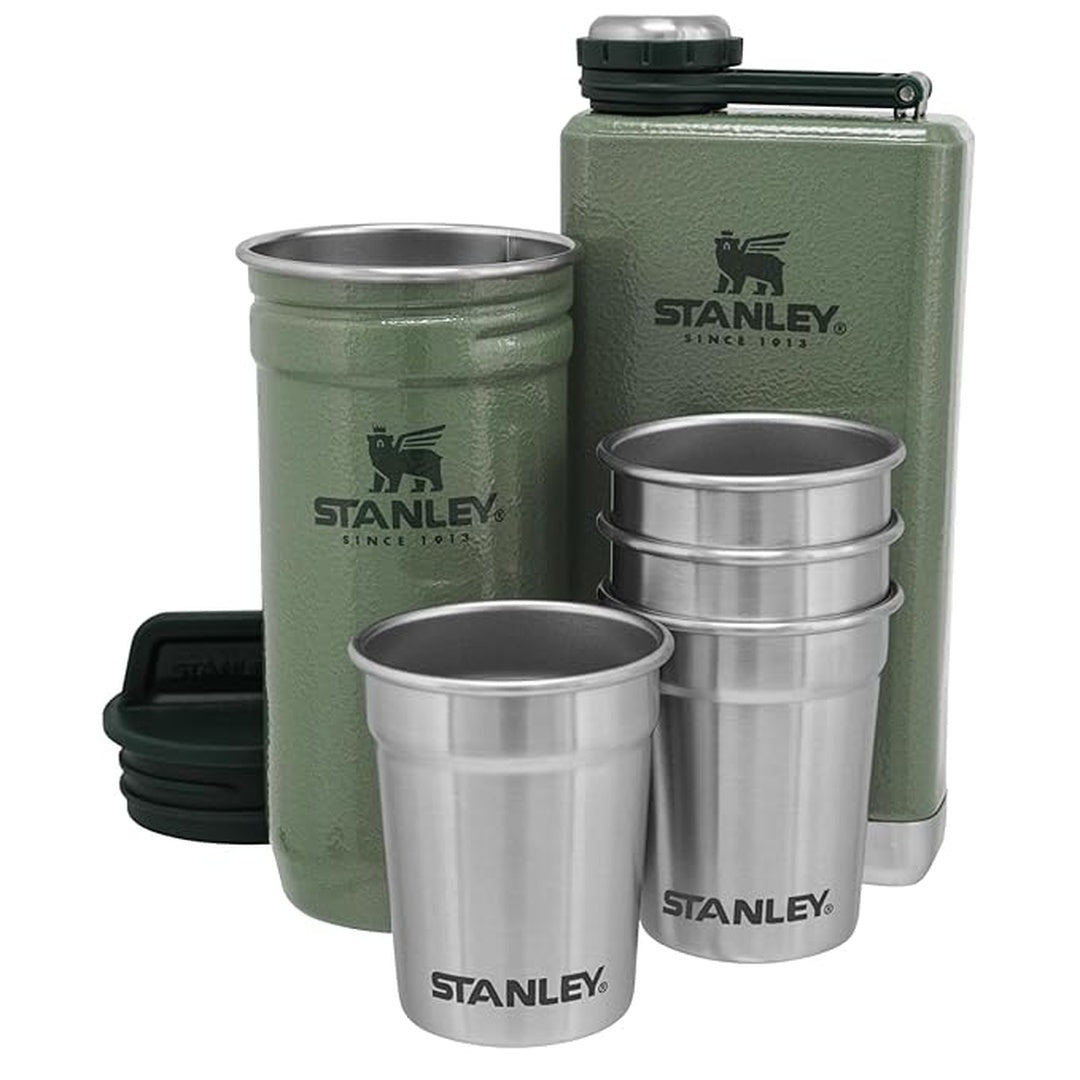 Pre-Party Shot Glass + Flask Set
